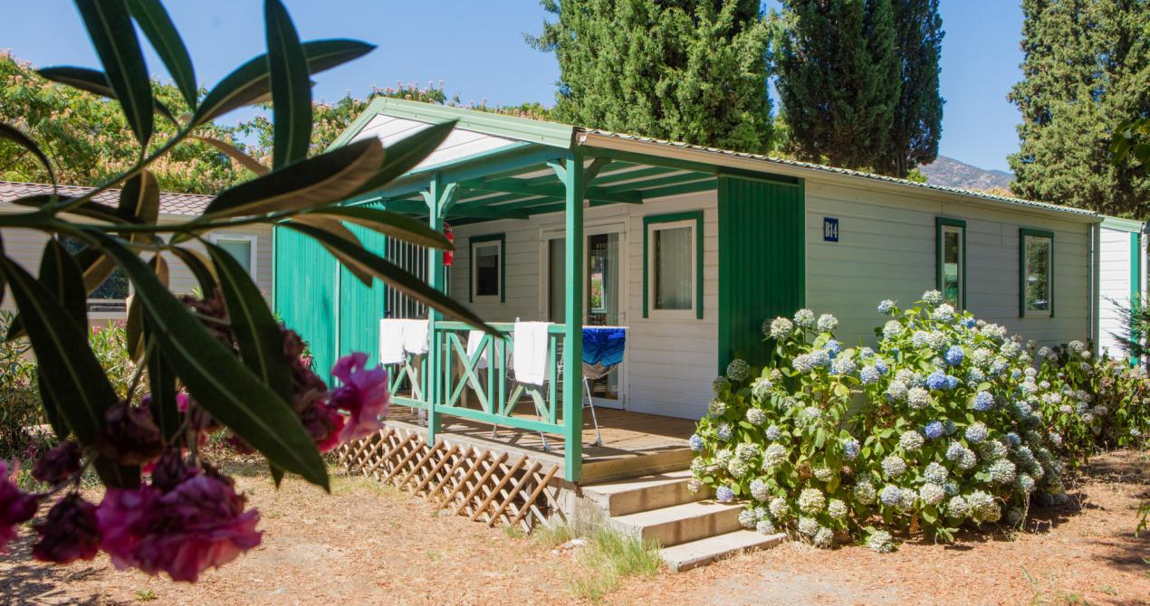 Exterieur avec terrasse du chalet Coriandre