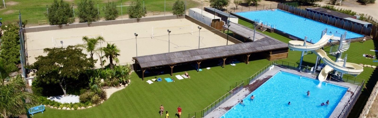 Vue du ciel piscine sagone